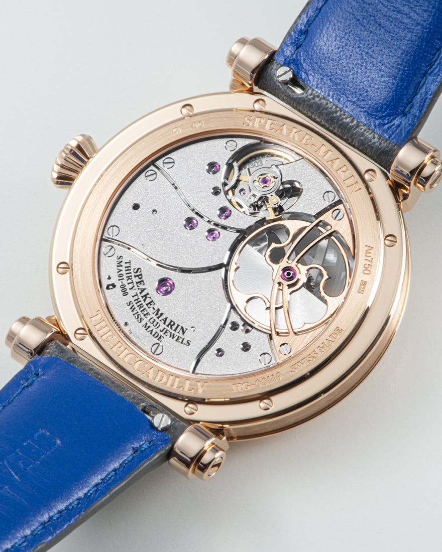 Speake-Marin Sandblasted Red Gold klokke rødgull åpen