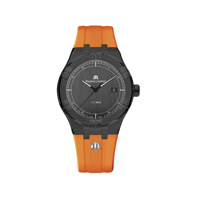 Label Noir Aikon Automatic 42MM klokke PVD svart oransje