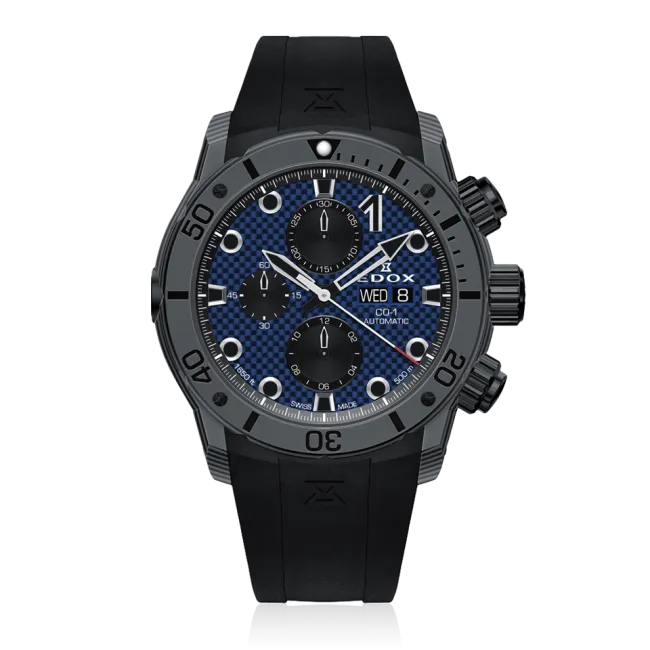Edox CO-1 Carbon Chronograph Automatic klokke