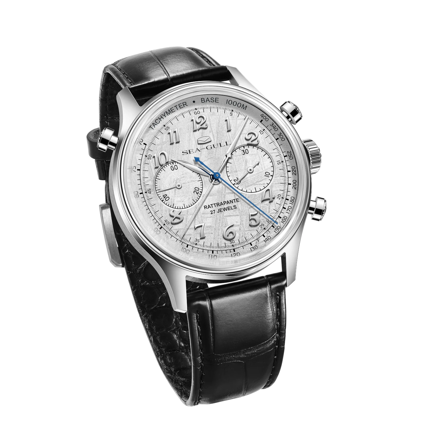 Sea-gull 418.43.1077 kronograf 42,5 mm meteoritt hvit