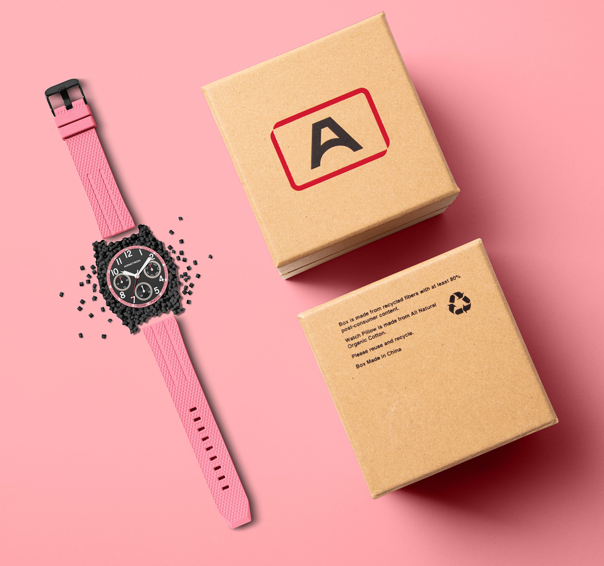 Armitron Wave klokke 40mm rosa resirkulert