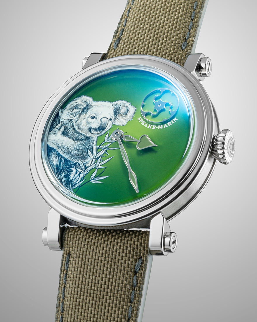 Speake-Marin Koala klokke grønn titan 38mm/42mm