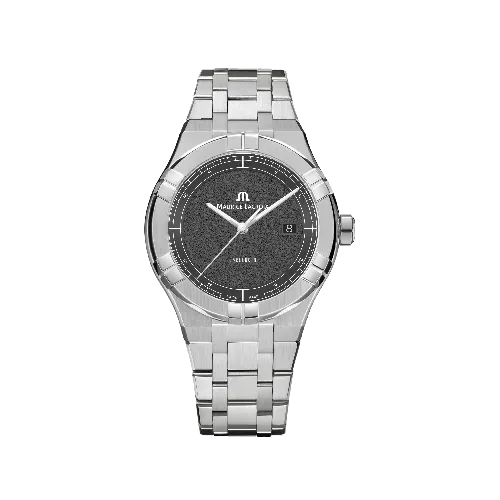 Label Noir Aikon Automatic 42MM klokke stål sort skive lenke