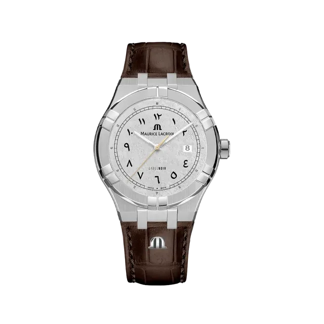 Label Noir Aikon Automatic 42MM klokke skinn hvit