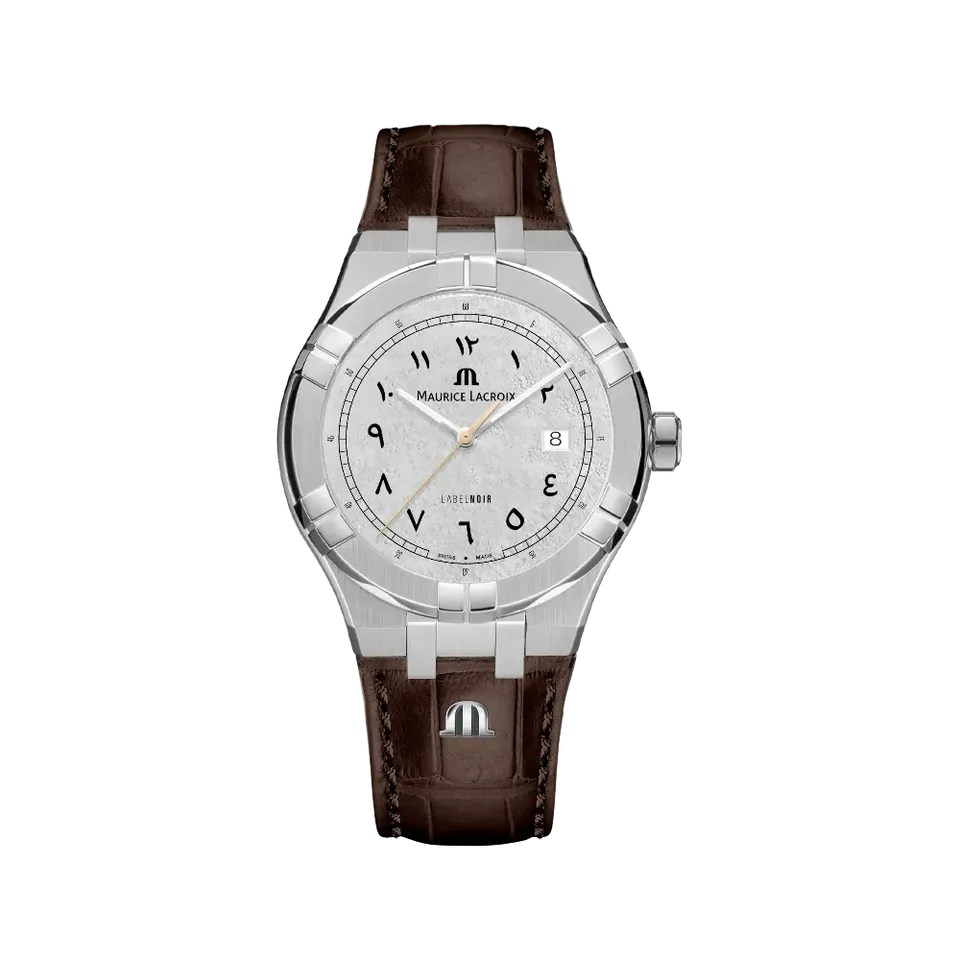 Label Noir Aikon Automatic 42MM klokke skinn hvit