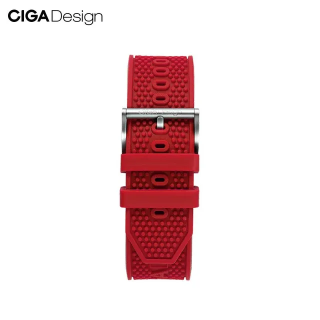 CIGA Design silikonrem 22mm rød hurtigfeste