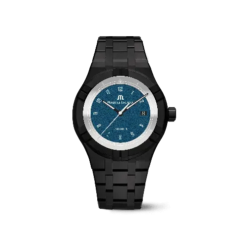 Label Noir Aikon Automatic 42MM klokke keramikk blå solstråle