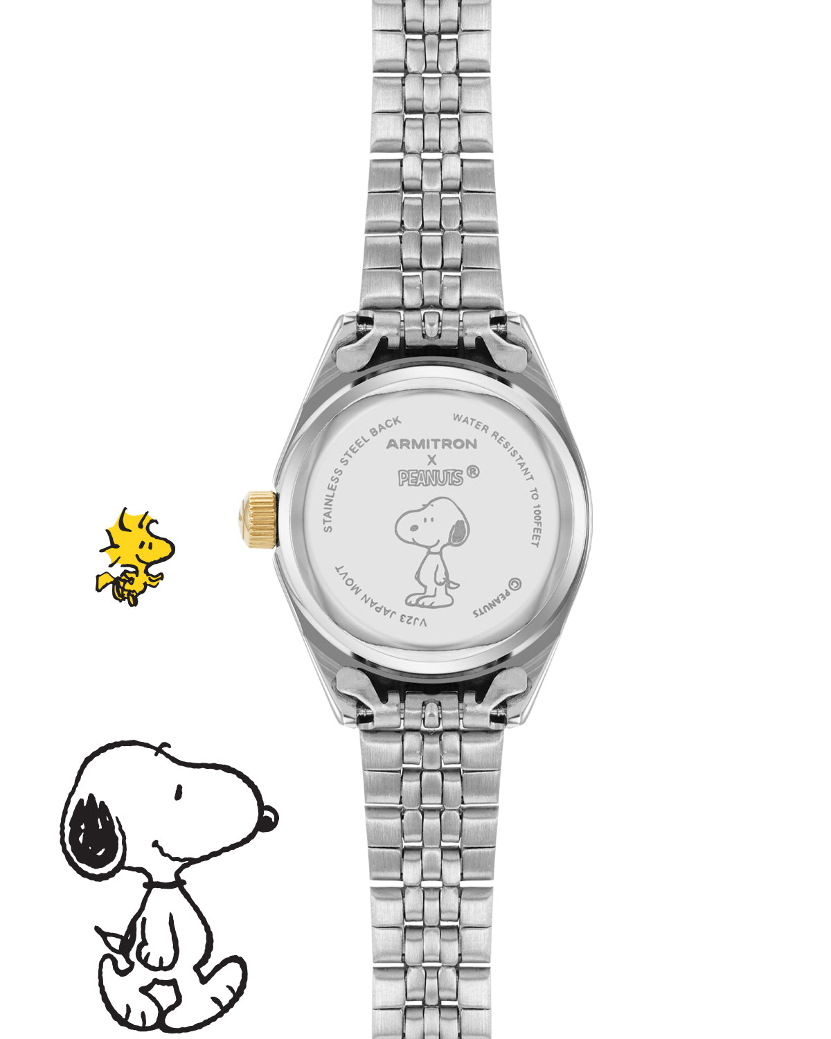 Armitron x Peanuts The Hug 24,5mm dameklokke tofarget