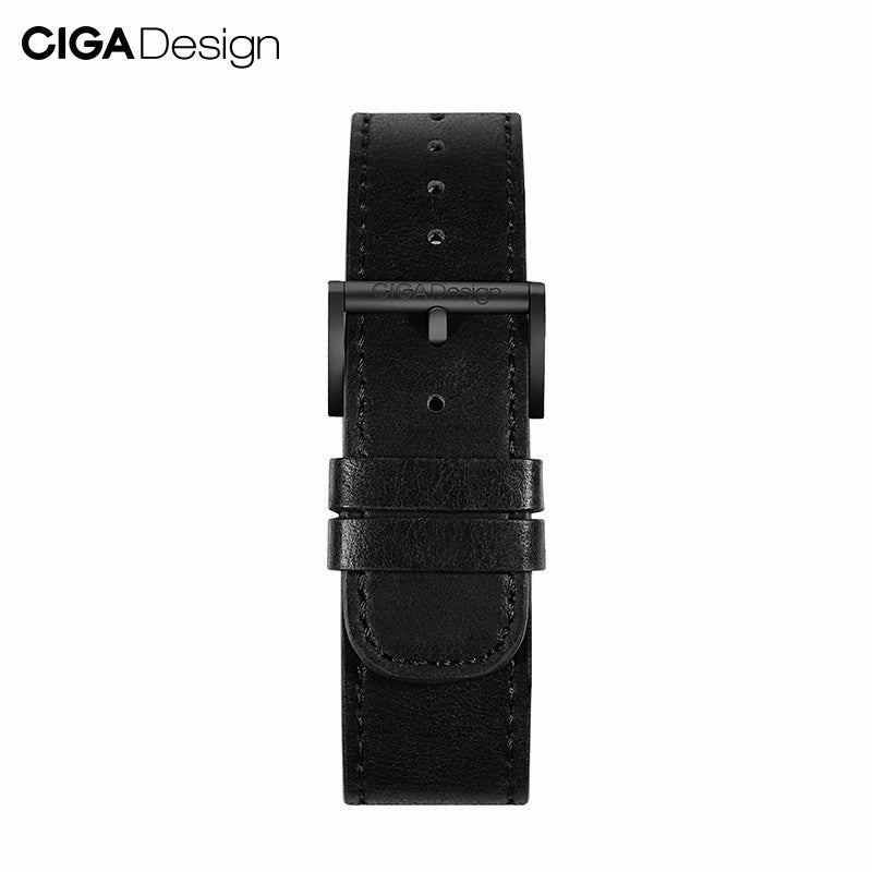 CIGA Design lærreim 22mm sølvspenne skinn