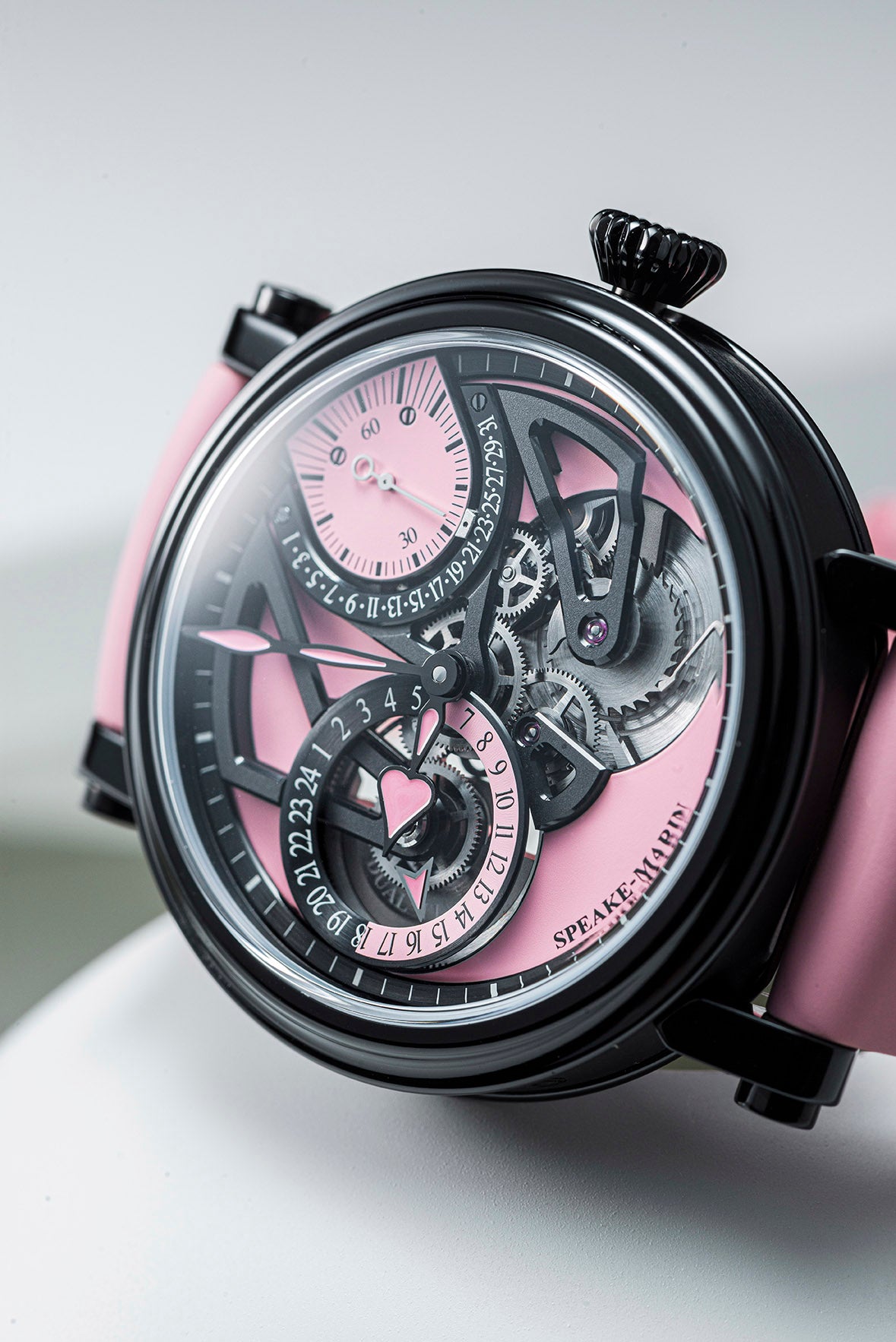 Speake-Marin Dual Time Pink klokke rosa 38mm 42mm