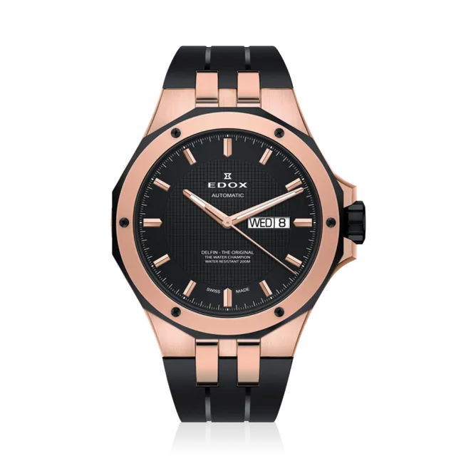 Edox Delfin Day Date Automatic herreklokke day-date