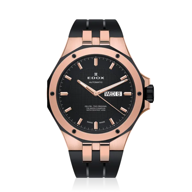 Edox Delfin Day Date Automatic herreklokke day-date