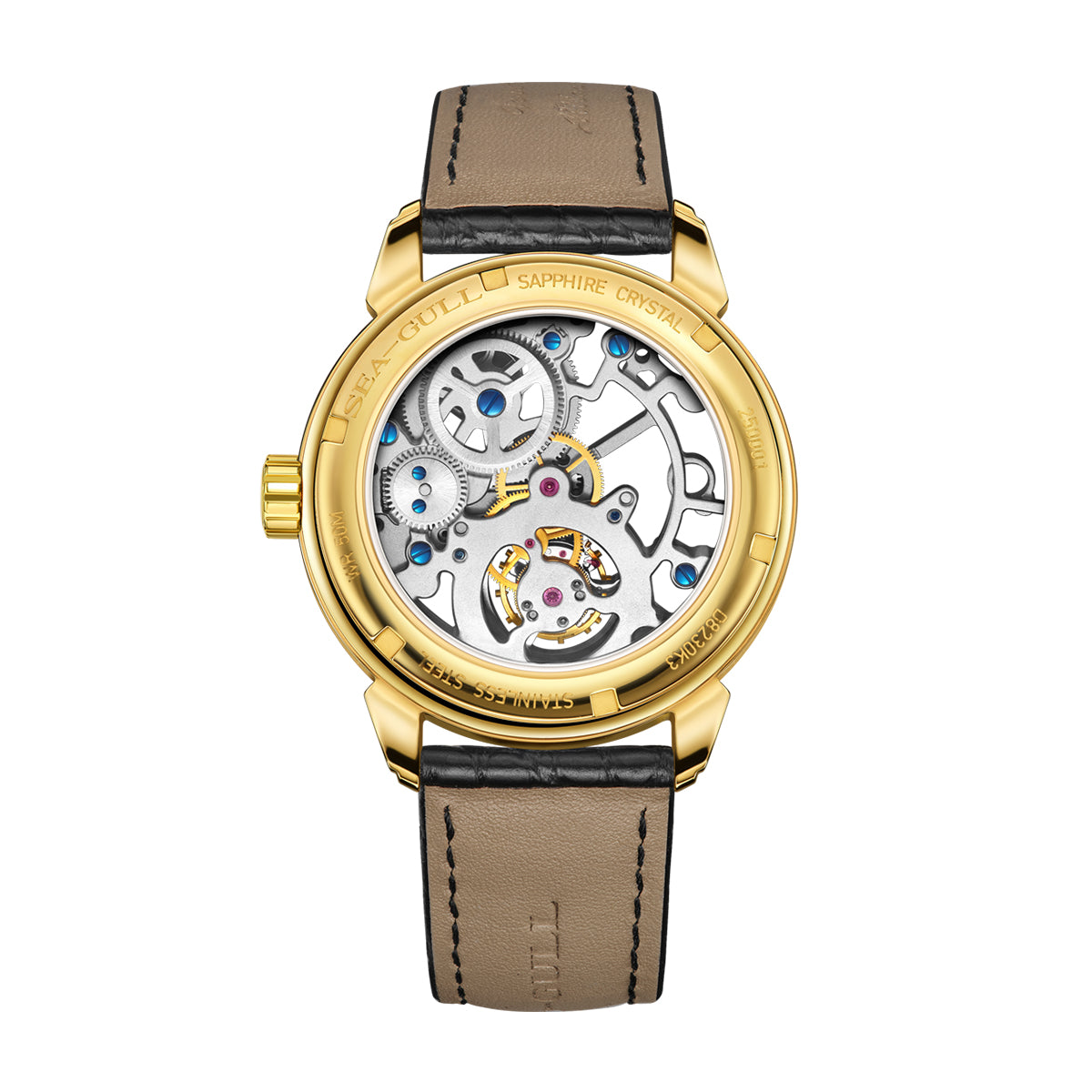 Sea-gull Artisan Heritage 518.98.6200K skjelett herreur gul
