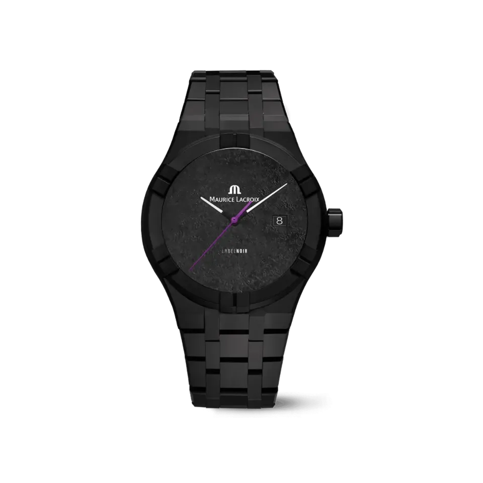 Label Noir Aikon Automatic 42MM armbåndsur keramikk svart laser