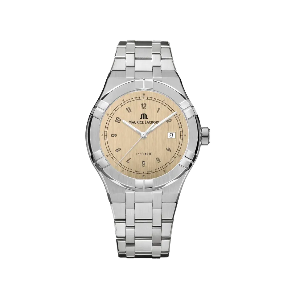 Label Noir Aikon Automatic 42MM herreklokke kremhvit stål