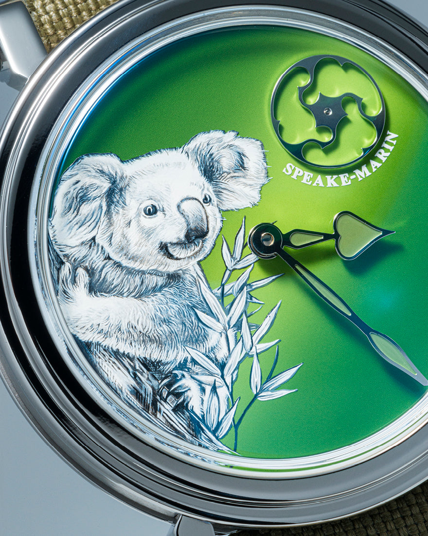 Speake-Marin Koala klokke grønn titan 38mm/42mm
