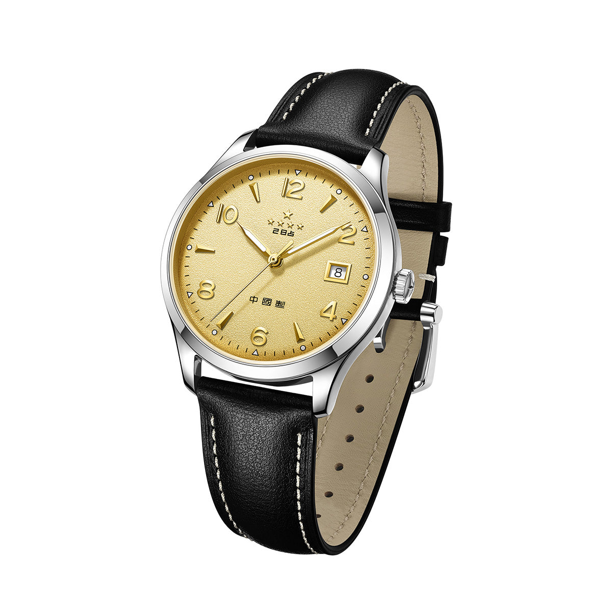 Sea-gull Wuxing 819.87.1955 dressklokke 39mm gull glitter