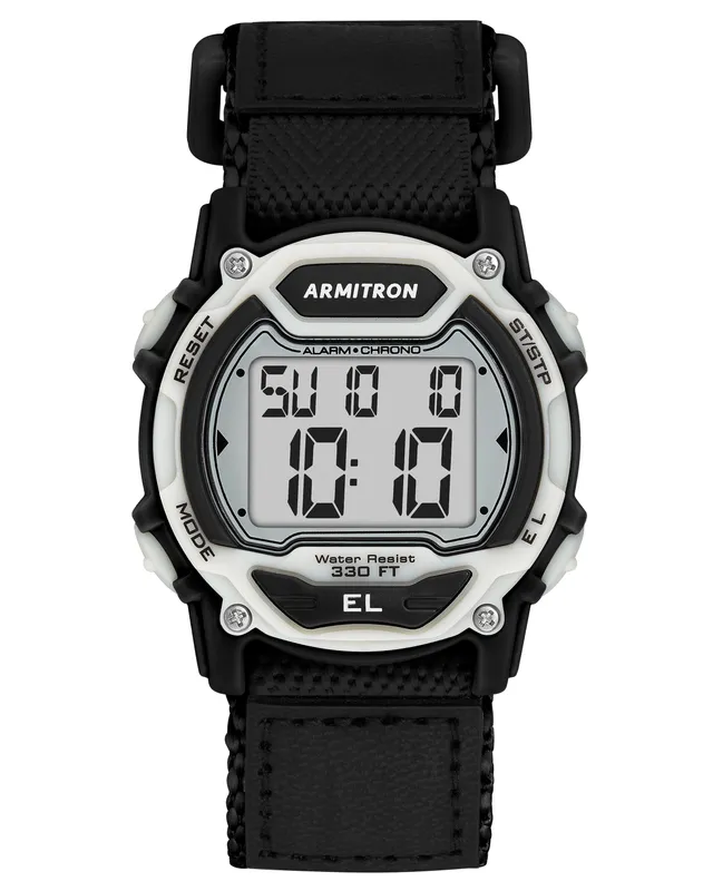 Armitron Digital Nylon digitalklokke svart/svart quartz