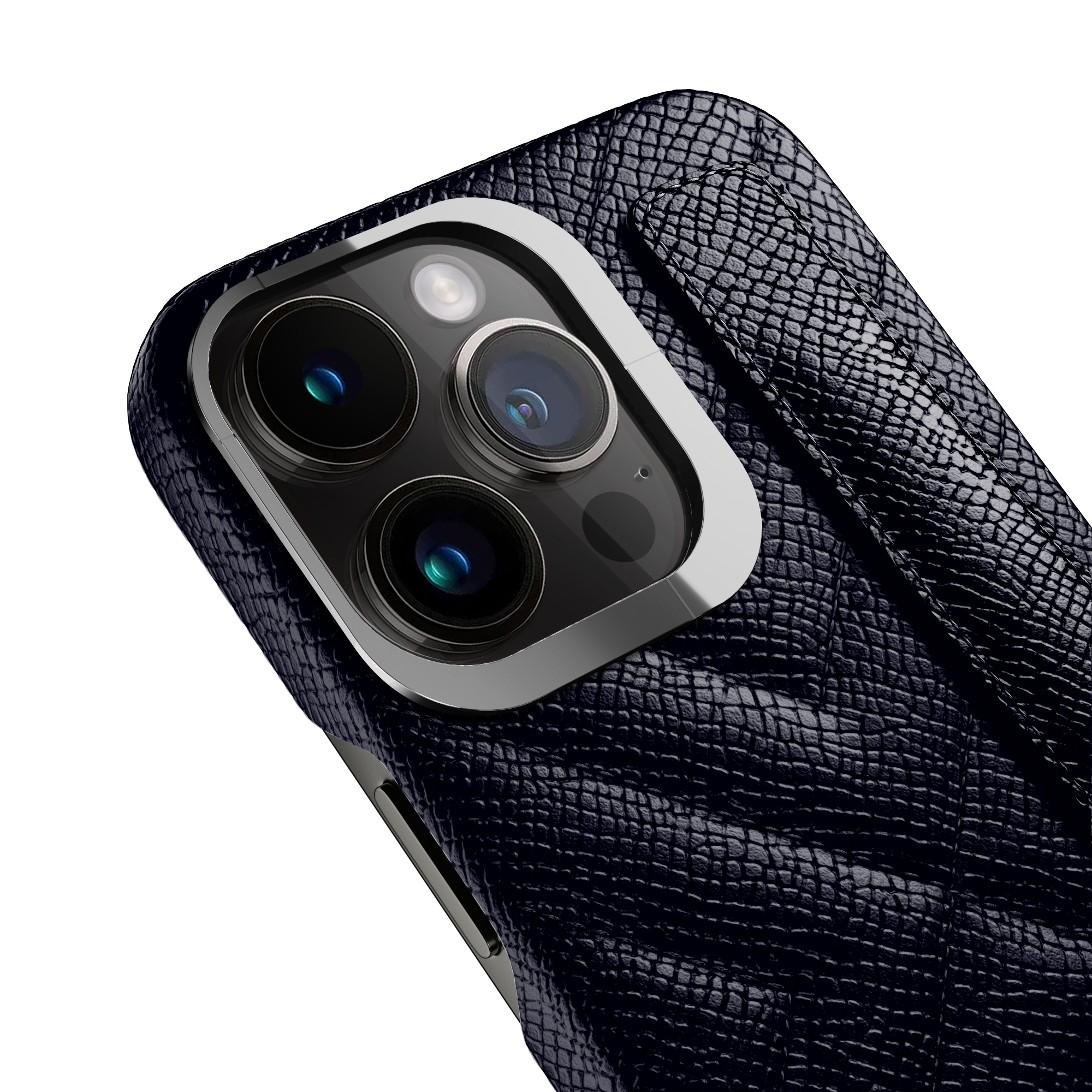 Label Noir Quilted iPhone 14 Pro deksel svart rem