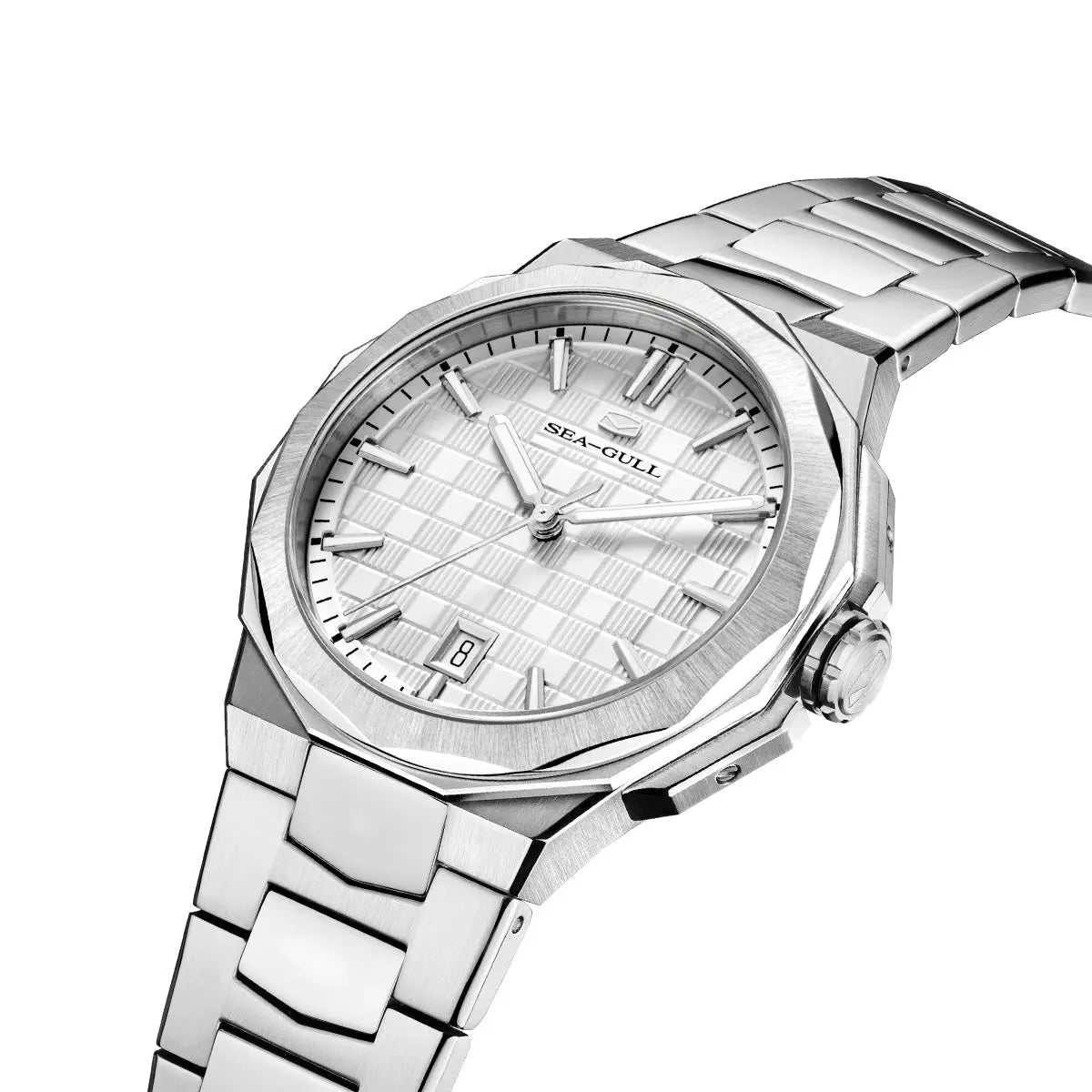 Sea-gull Extraordinary 836.12.1140A klokke hvit 40mm
