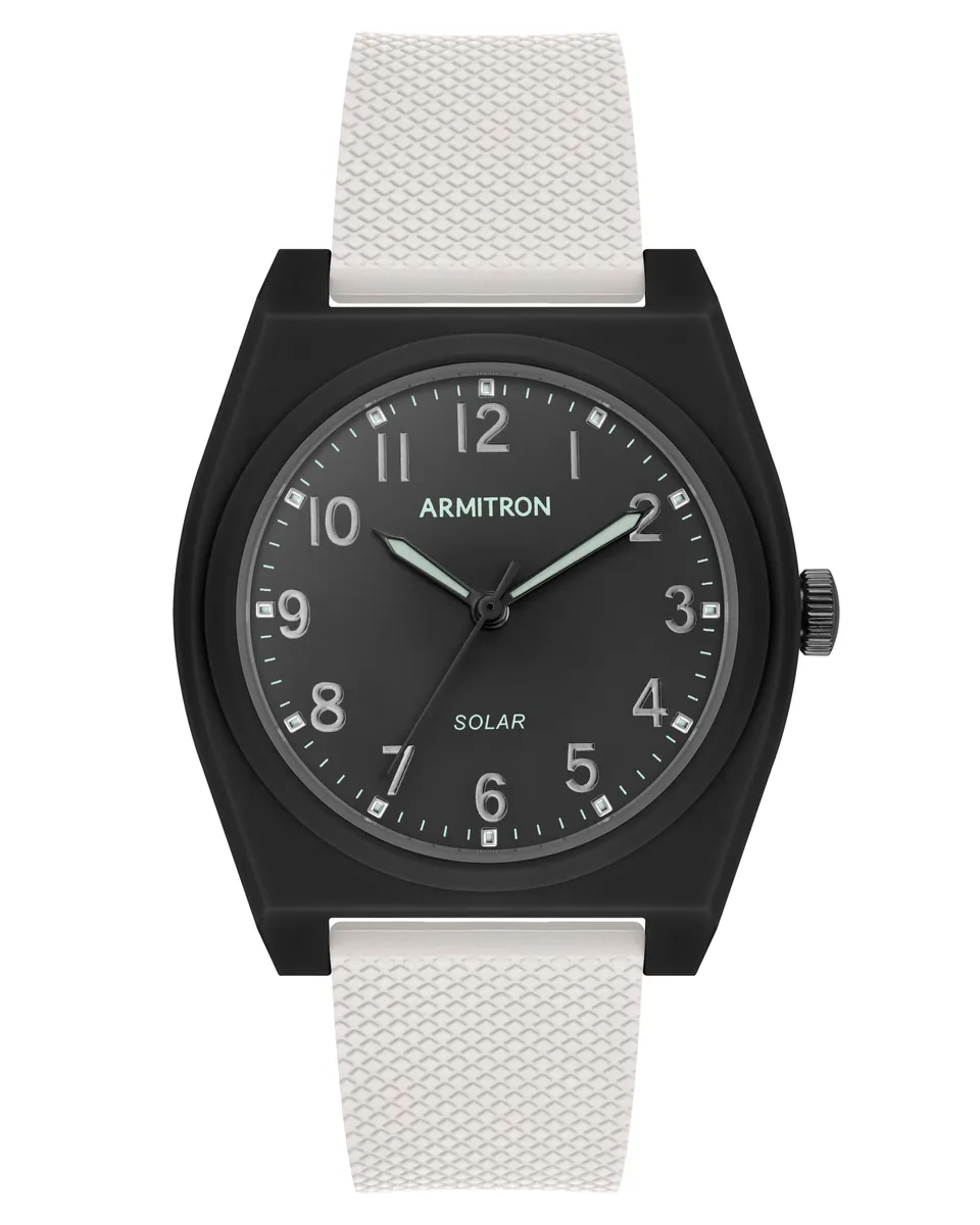 Armitron Reef 36mm solklokke hvit/svart resirkulert