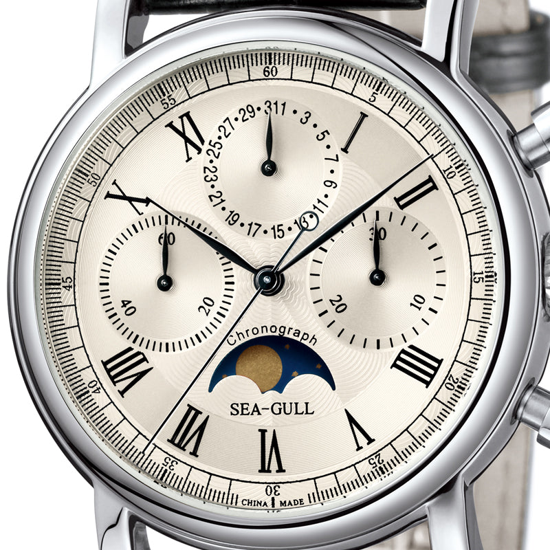 Sea-gull Extraordinary M199S kronograf 41 mm gul