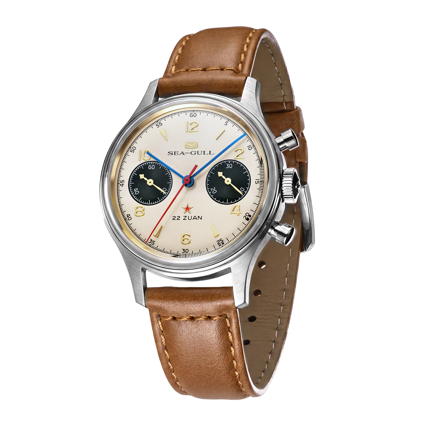 Sea-gull 1963 Polar Night Panda Eye 37,3mm kronograf