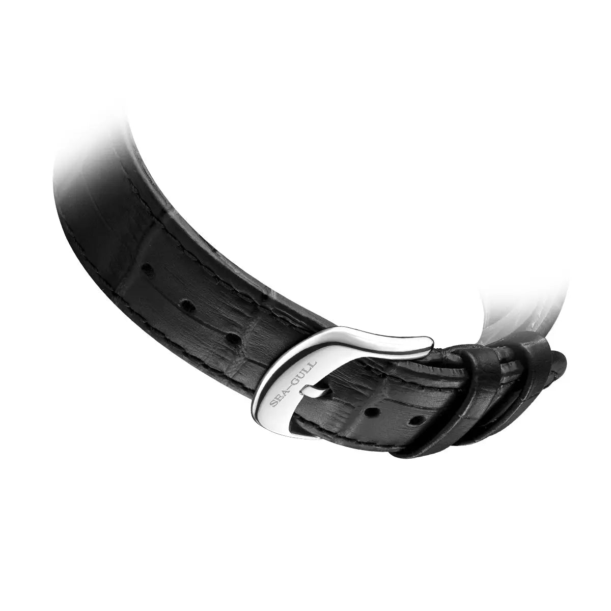 Sea-gull 519.13.1076 dressklokke hvit/sølv 39 mm