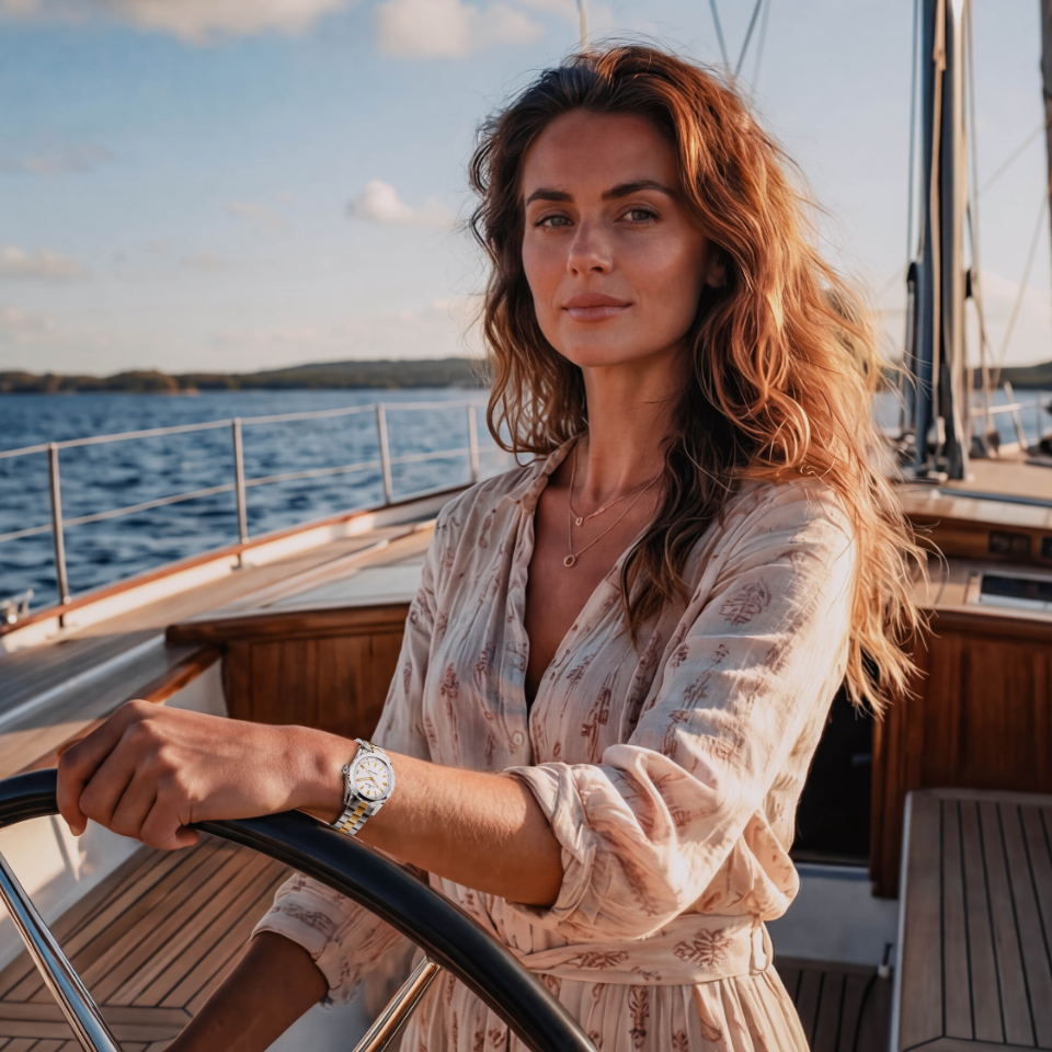 Edox Date dameklokke med datovisning