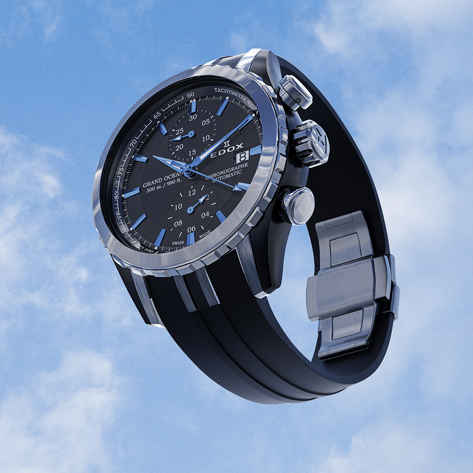 Edox Grand Ocean Chronograph Automatic herreklokke automatisk