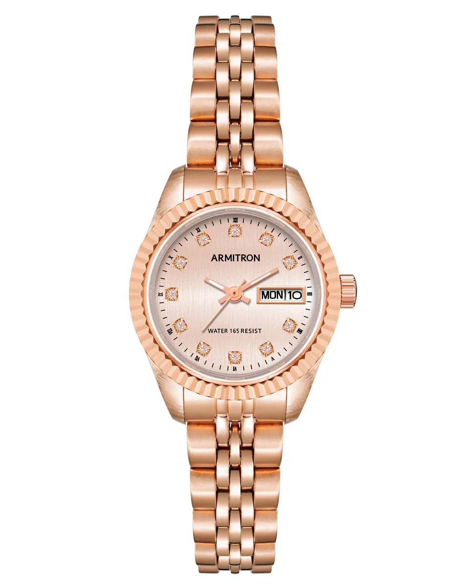 Armitron 75/2475RGRG klokke roségull dag-dato