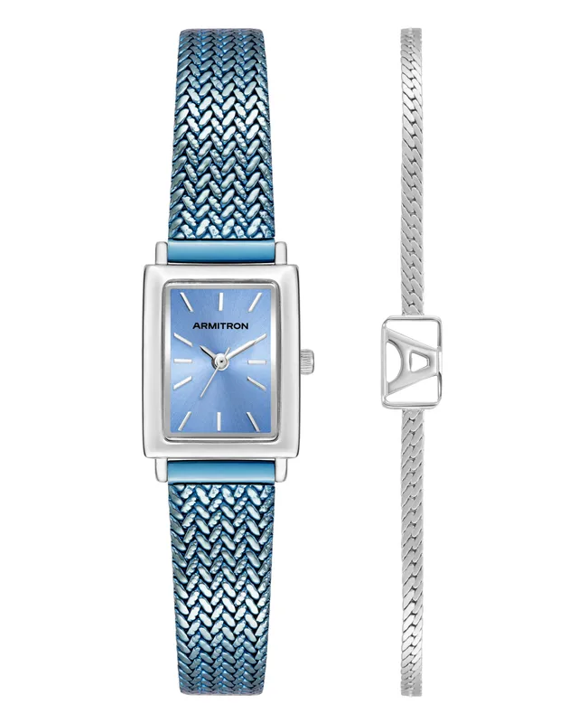 Armitron Athena 18 mm dameklokke blå med armbånd