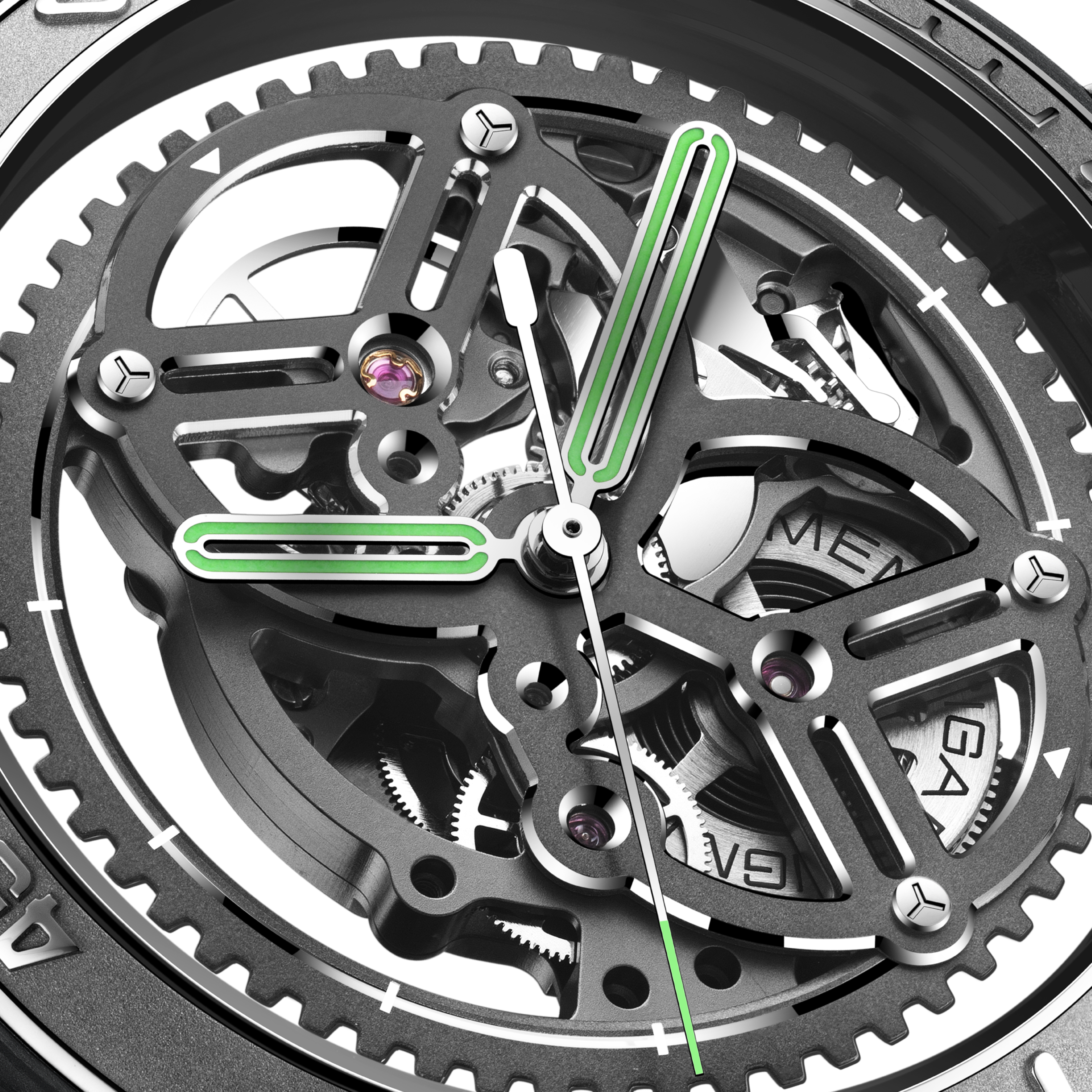 CIGA Design Vector skjelettklokke automatisk karbonfiber
