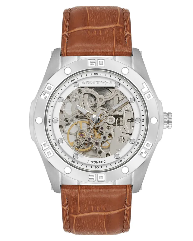 Armitron Skeleton 42mm herreklokke automatisk brun