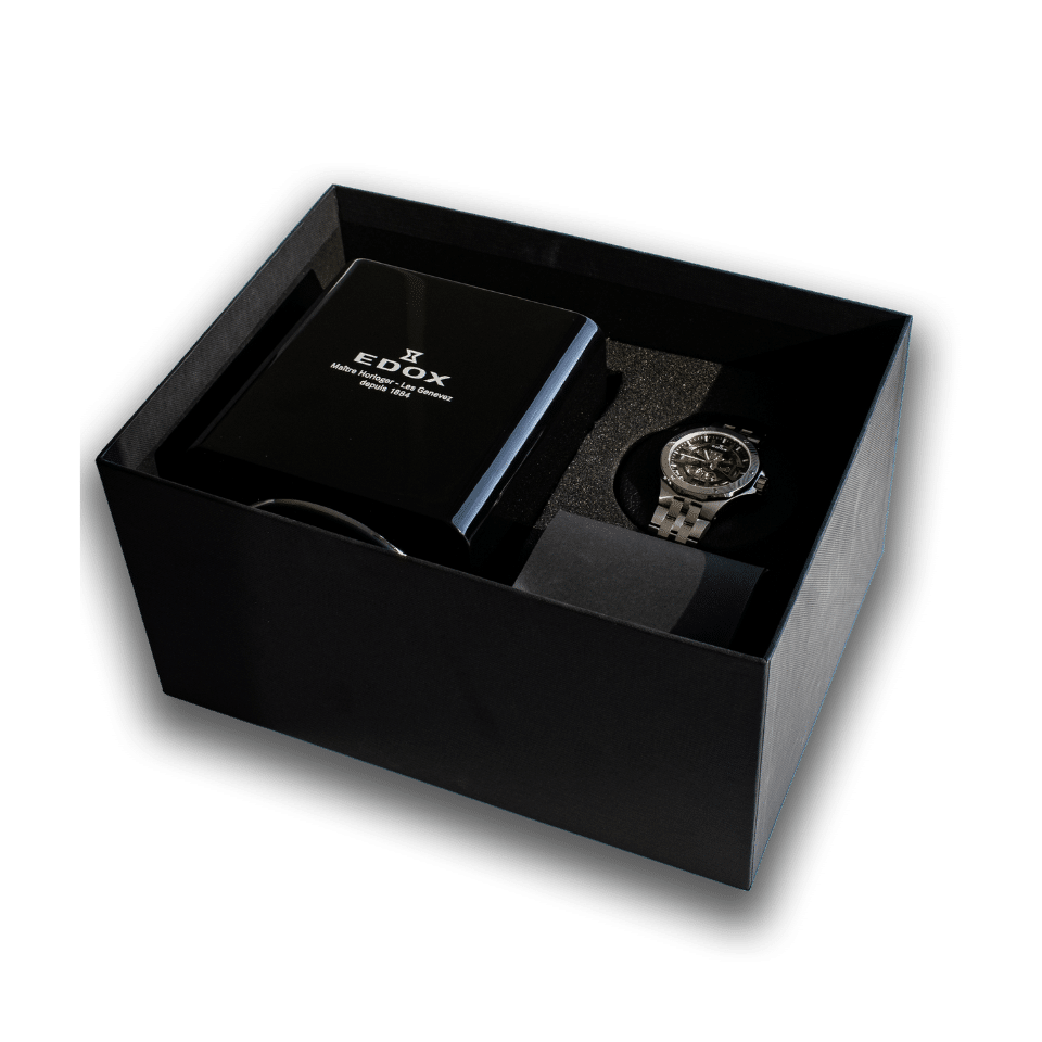 Edox Delfin Mecano Automatic Damascus Steel Limited Edition herreklokke