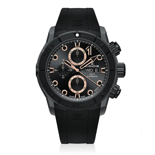 Edox CO-1 Carbon Chronograph Automatic herreklokke