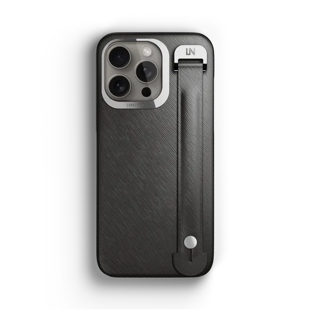 Label Noir iPhone 15 Pro deksel skinn MagSafe avtakbar