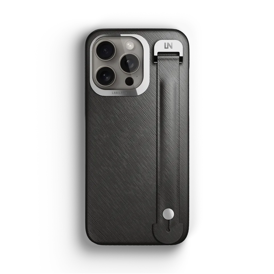 Label Noir iPhone 15 Pro deksel skinn MagSafe avtakbar