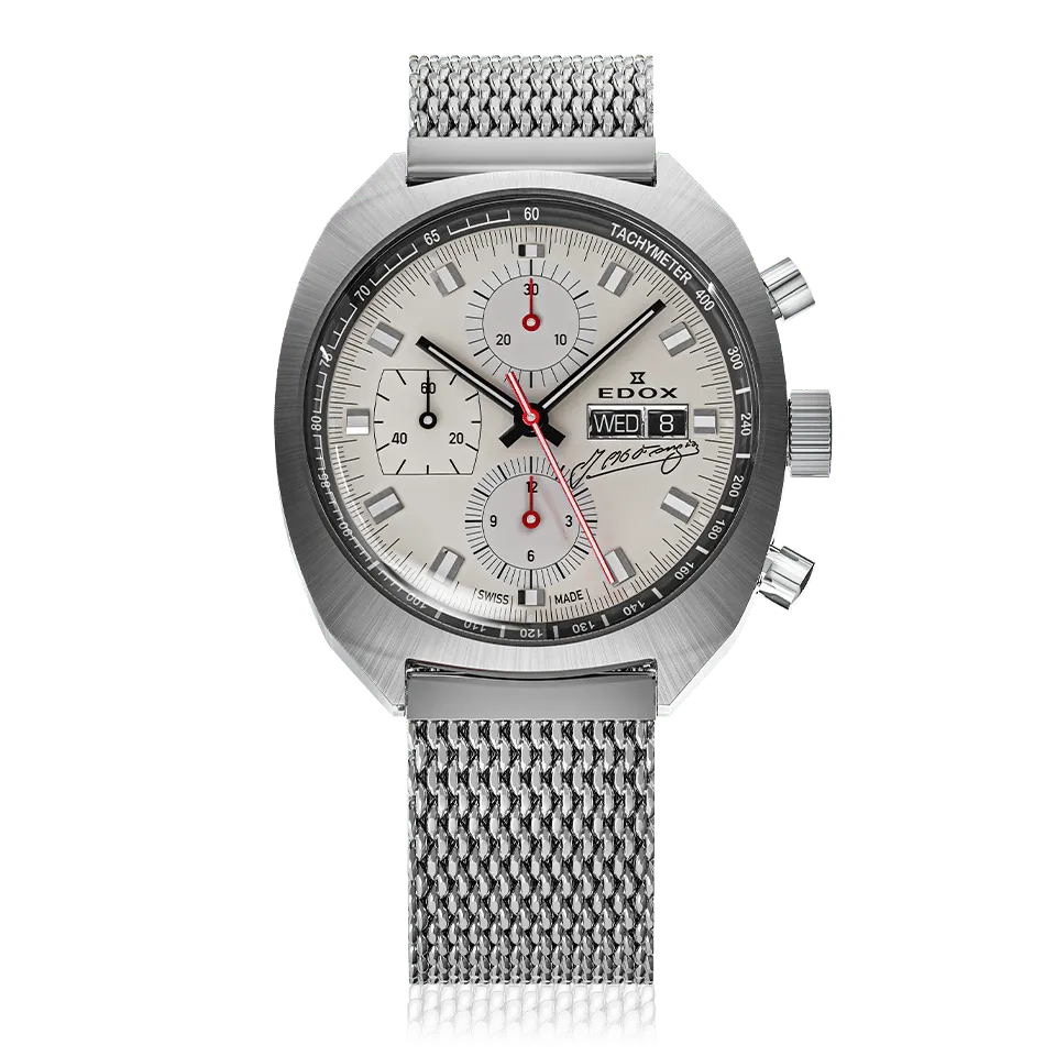 Edox Chronograph Automatic Fangio Limited Edition herreklokke motorsport