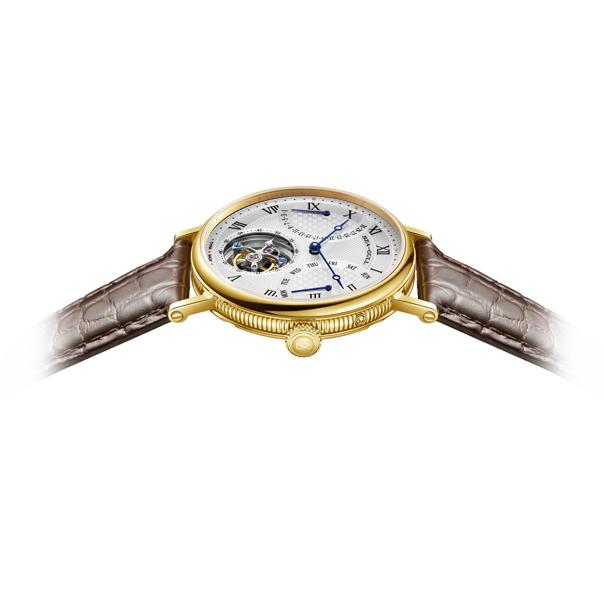Sea-gull Heritage Complete Calendar 41mm tourbillon hvit
