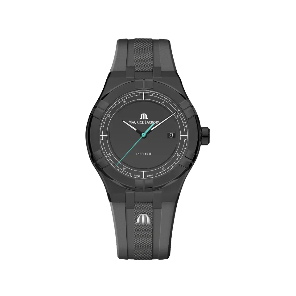 Label Noir Aikon Automatic 42MM klokke PVD sort gummireim