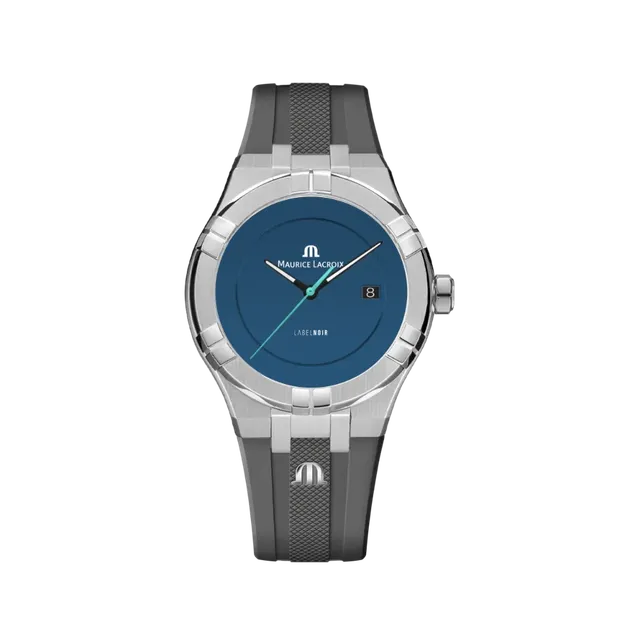 Label Noir Aikon Automatic 42MM klokke stål blå gummirem
