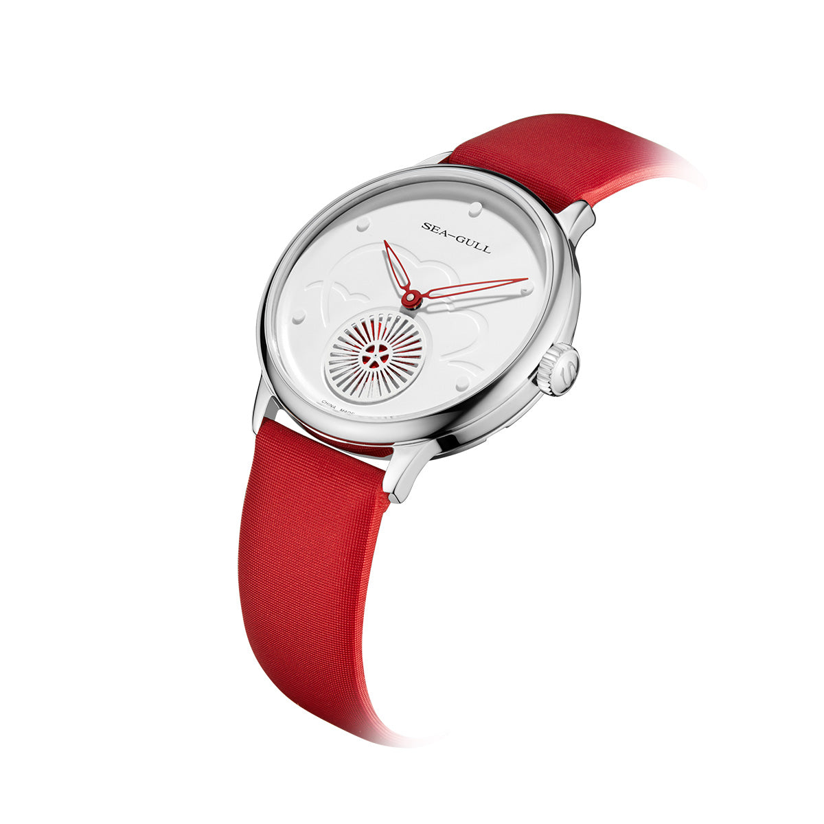 Sea-gull Heartbeat 813.96.6130L dameklokke hvit 34mm