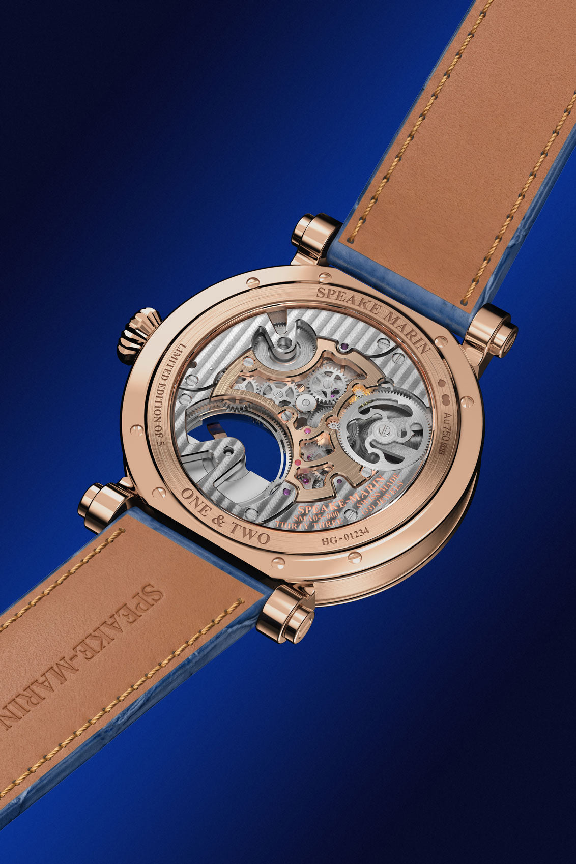 Speake-Marin Tourbillon Royal Blue klokke 42mm rødgull