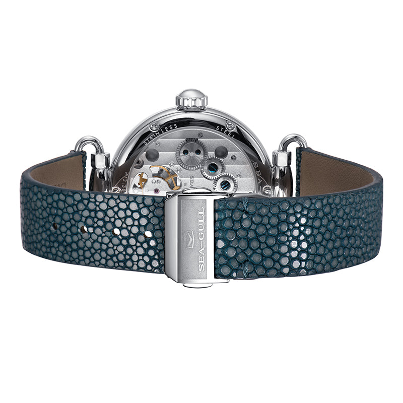 Sea-gull Artisan ICH 713.18.8100L dameklokke tourbillon blå