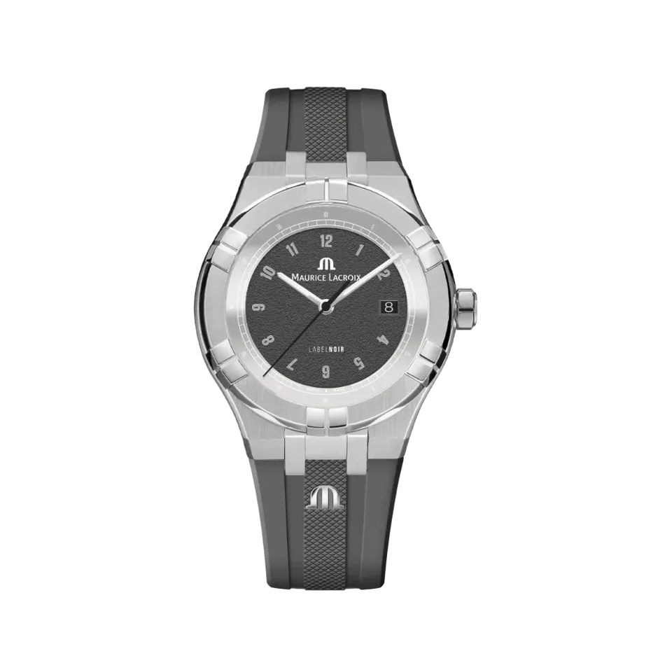 Label Noir Aikon Automatic 42MM klokke svart grå gummi