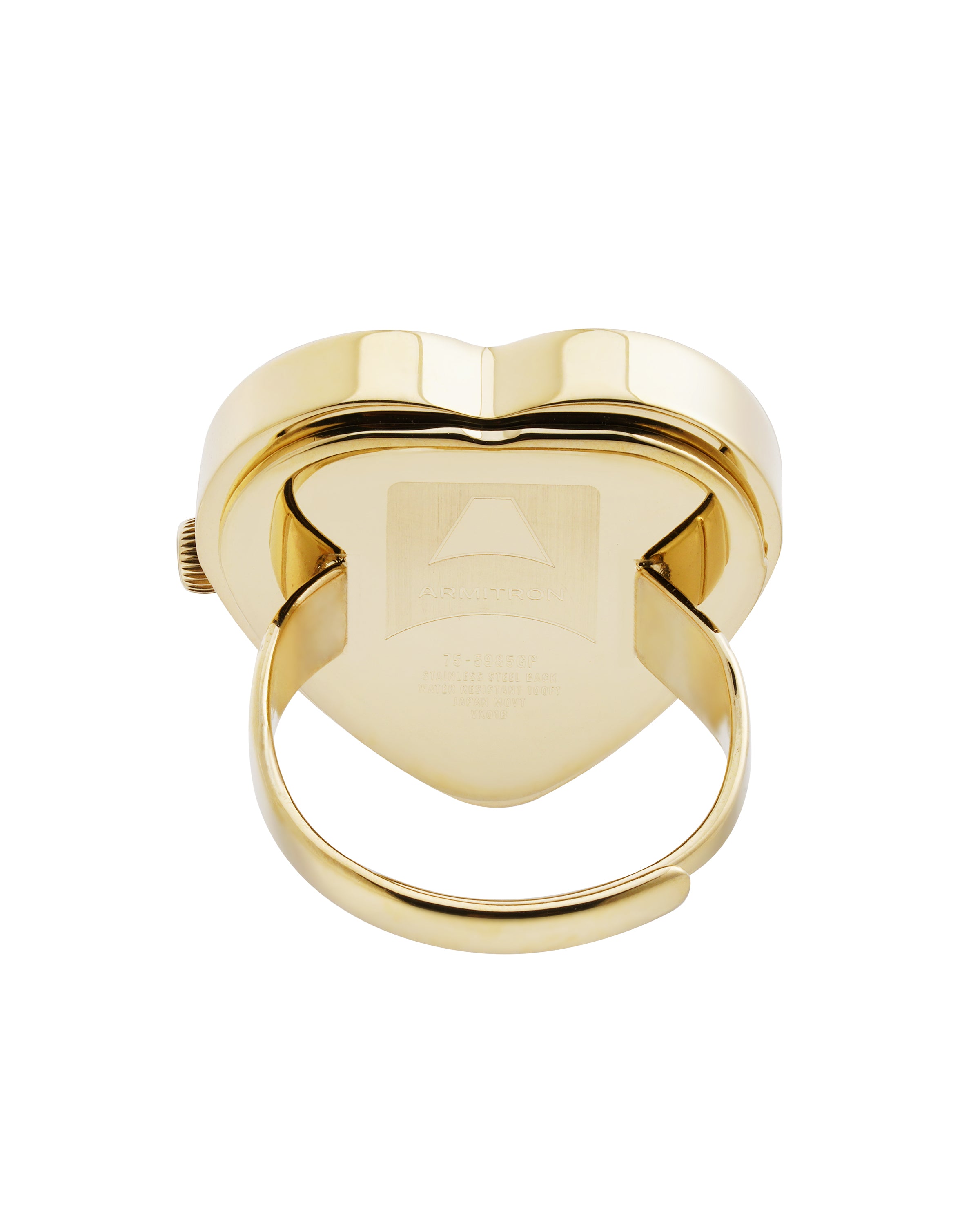Armitron Heart Ring ringklokke gull 22mm perlemor