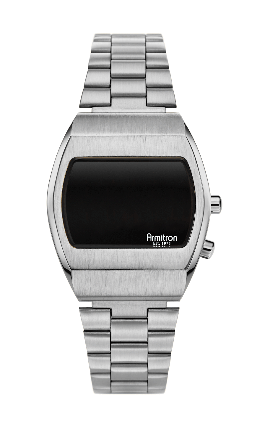 Armitron Griffy digitalklokke 37 mm sølv blå LED