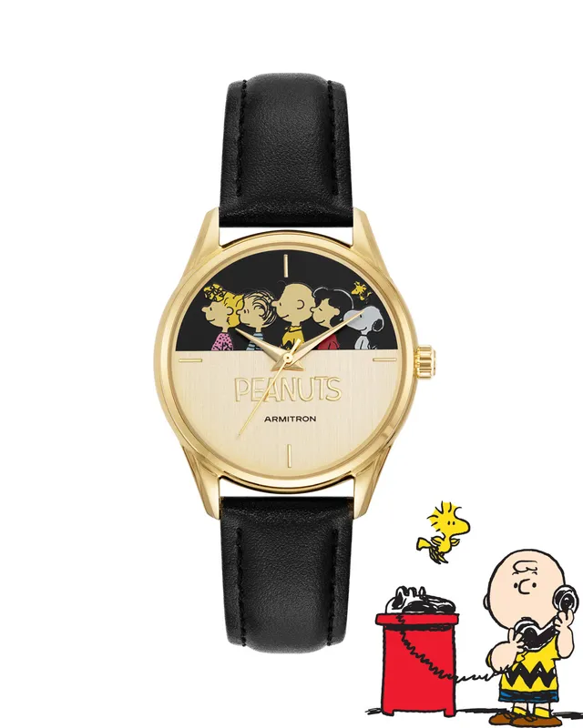 Armitron Peanuts Lineup herreklokke 36 mm sort/gull