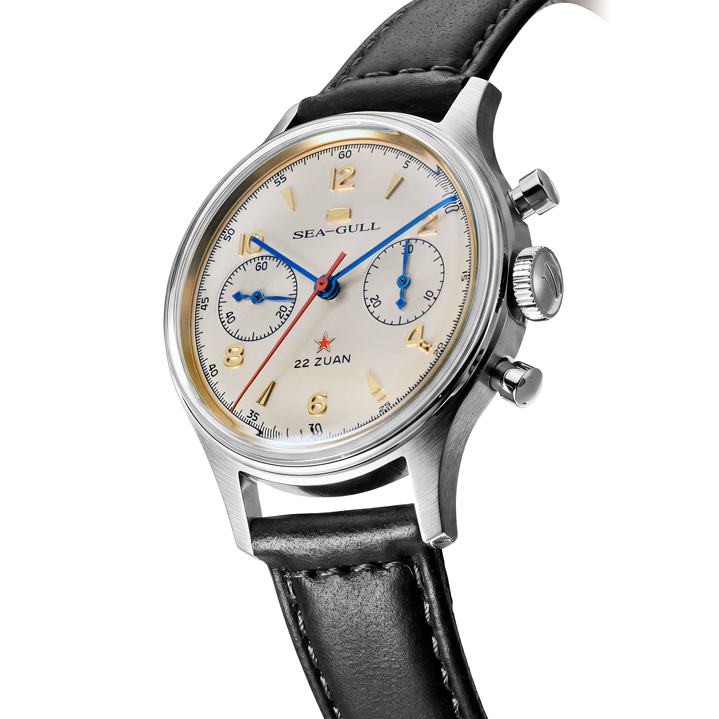 Sea-gull 1963 819.17.1963B herreklokke beige 37,3 mm